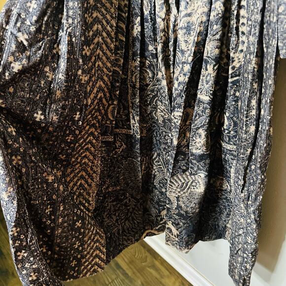 ULLA JOHNSON Lucinda Puff Sleeve Corduroy Button Collared Midi Dress Size 10 - Picture 10 of 14